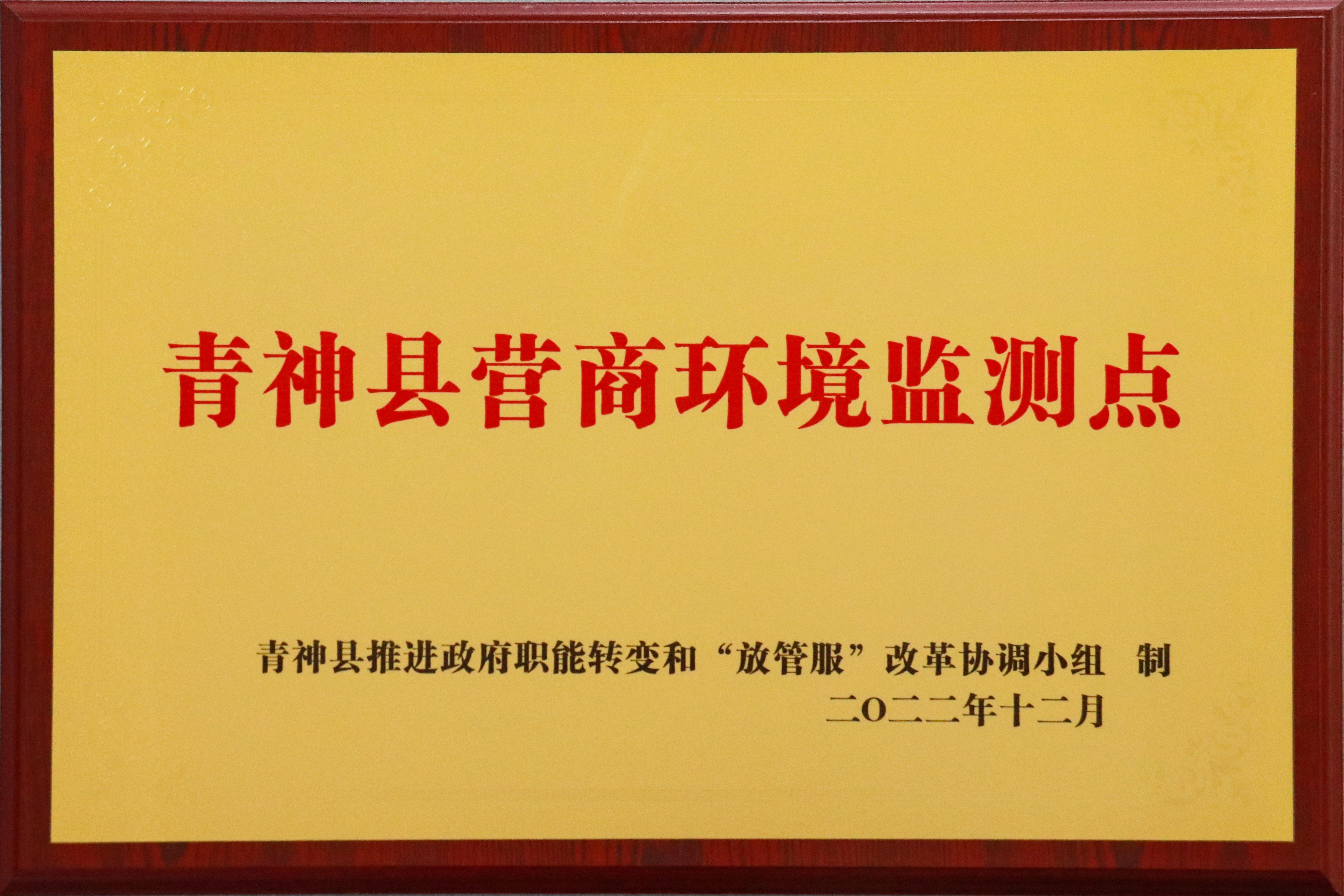 Qing Shen County Business Environment Inspection Point