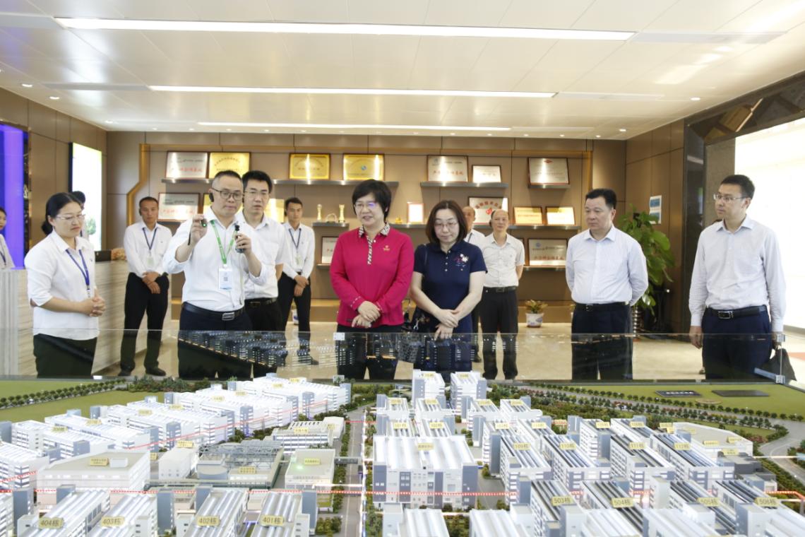 Zhou Guoying, the deputy director of the Department of Ecology and Environment of Guangdong Province, along with his delegation visited Huizhou Longxi Eco-Plating Industrial Park